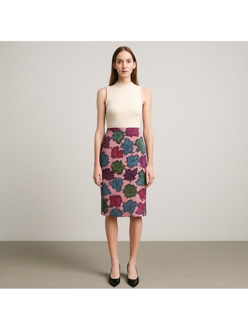 Lularoe Floral Print Midi Skirt XS